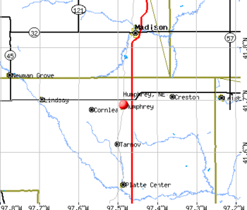 Highway Map of Humphrey